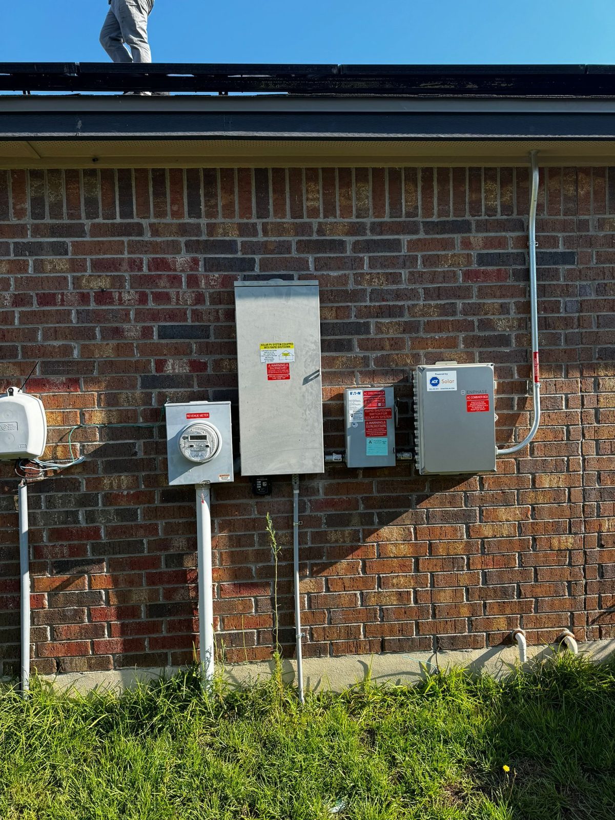 Solar disconnect and electrical tie in on the home, military veteran solar project