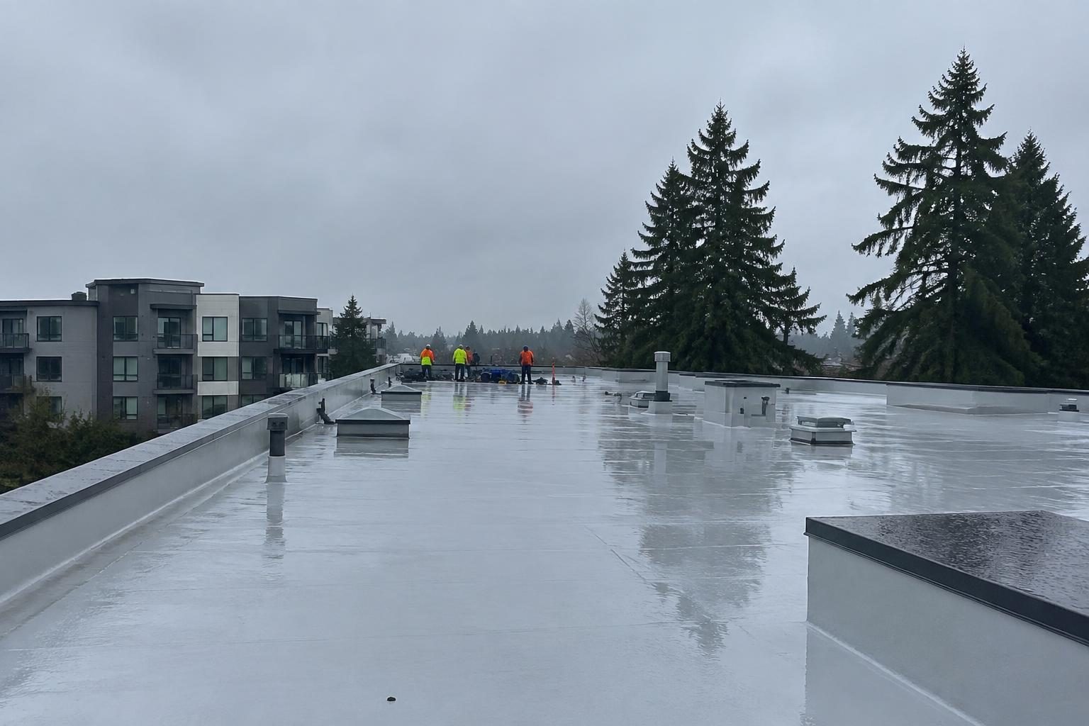 Multifamily pvc single ply roofing in Seattle, Washington
