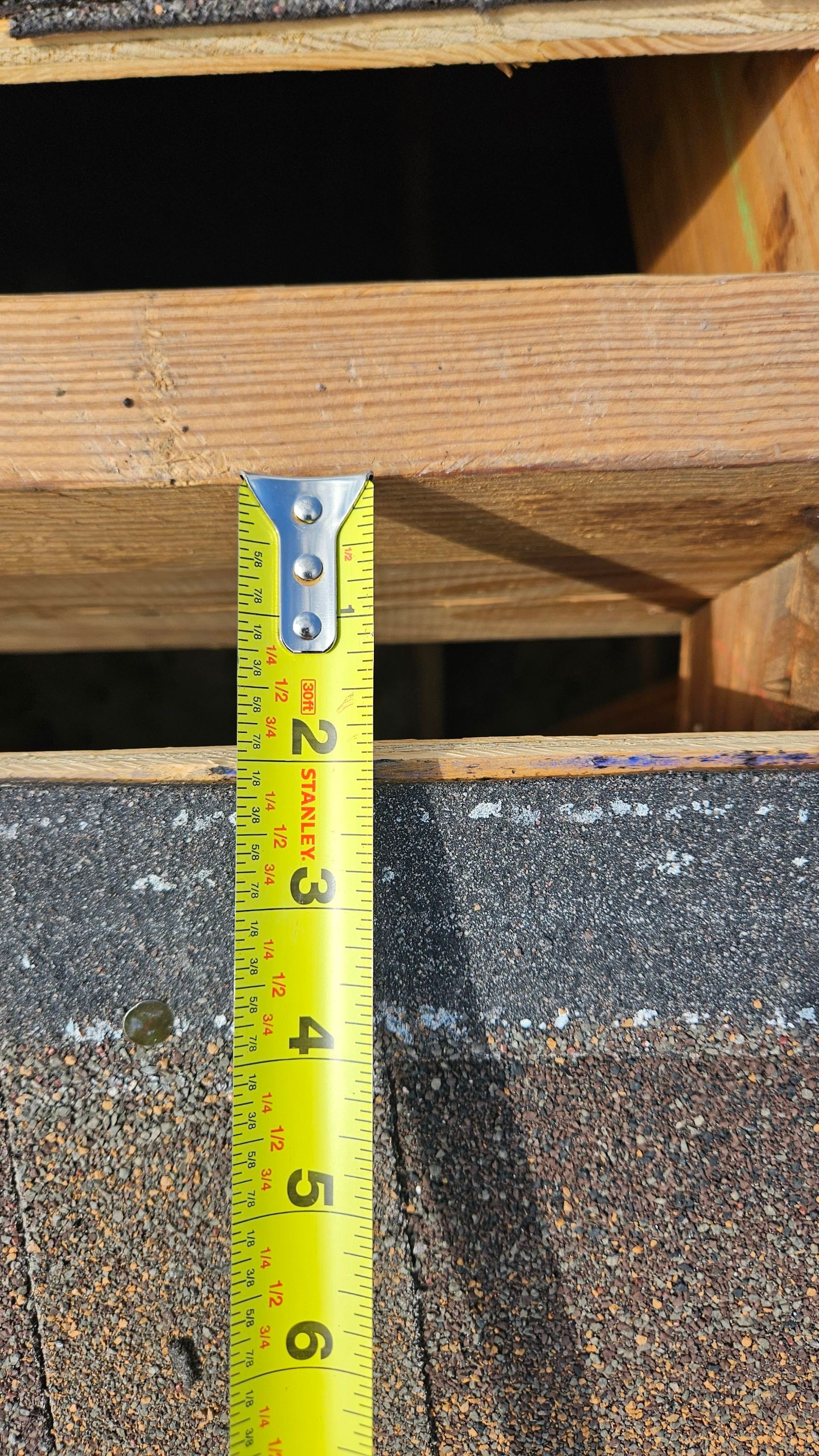 Measuring exposed roof framing, Big Texas Roofing and Solar