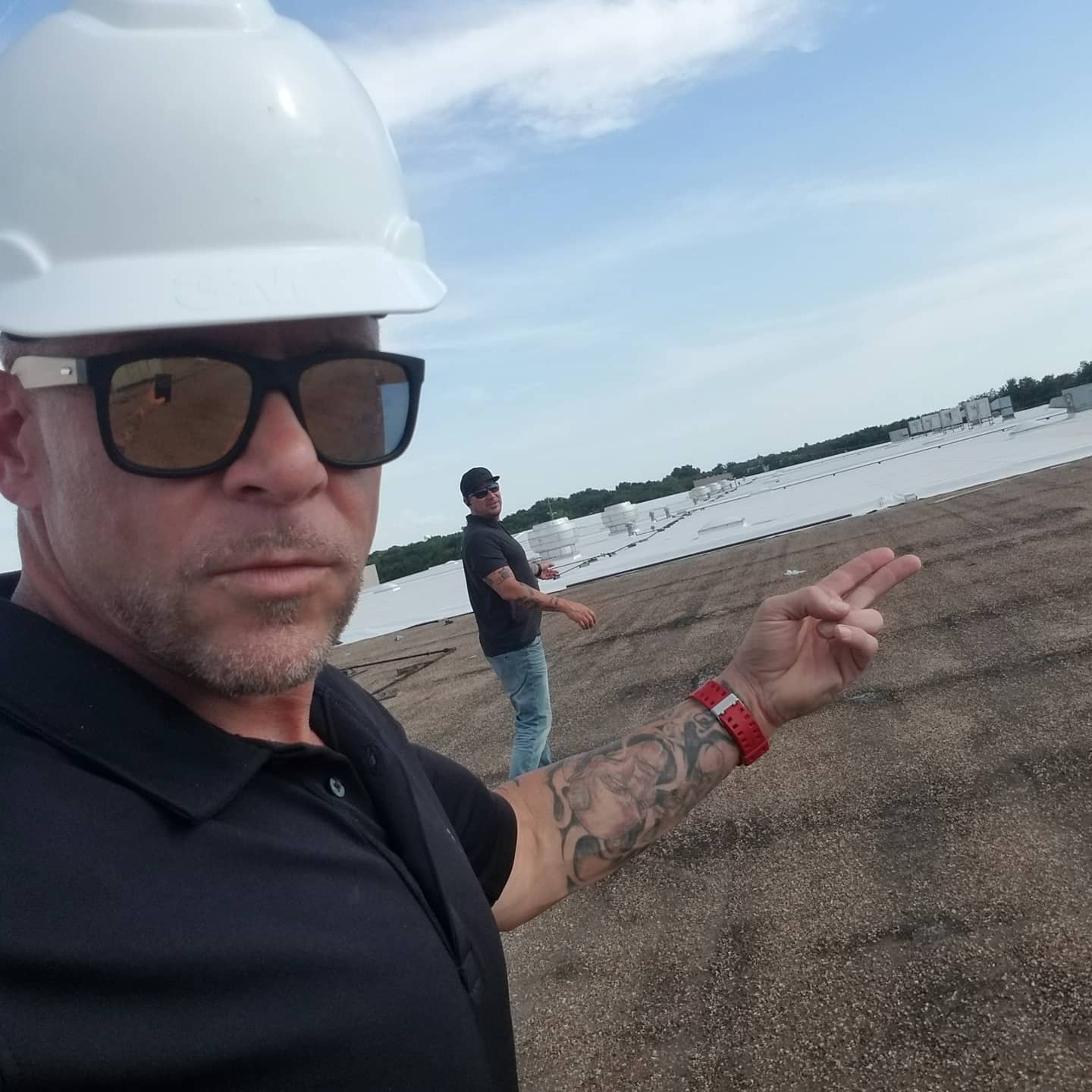 Big Texas Roofing crew on a commercial project